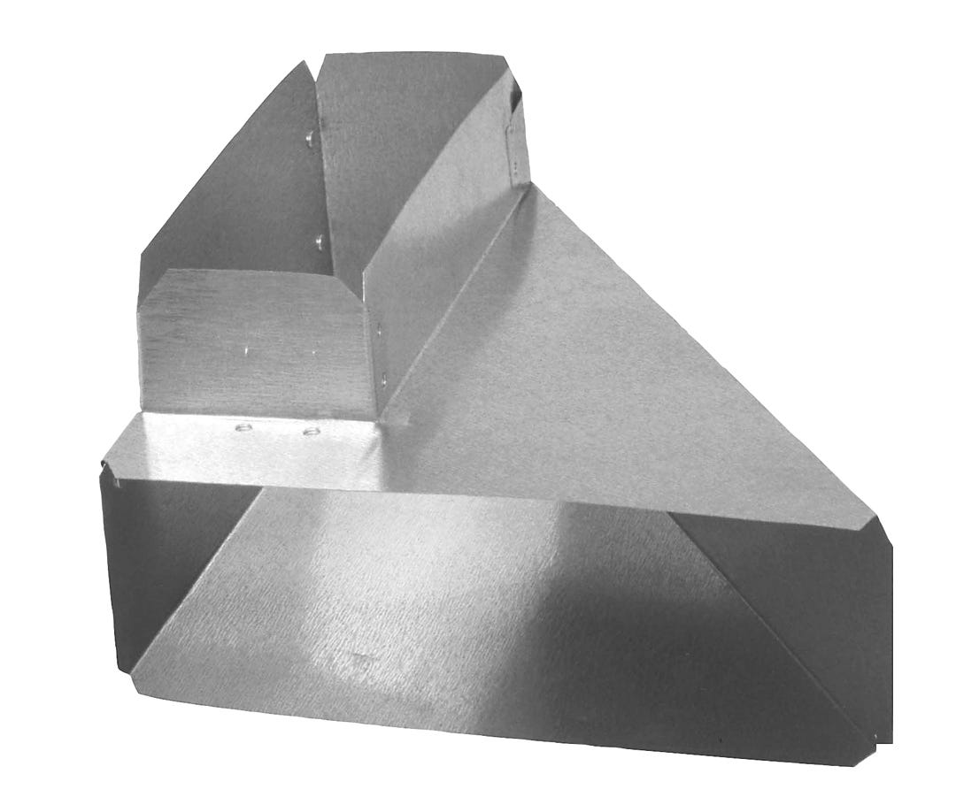 Galvanized Left Reverse Elbow, 3 1/4-in. X 10-in.