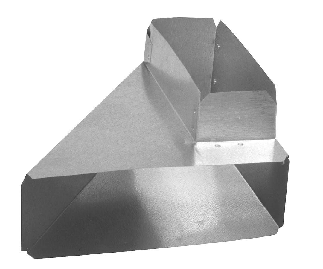 Galvanized Right Reverse Elbow, 3 1/4-in. X 10-in.