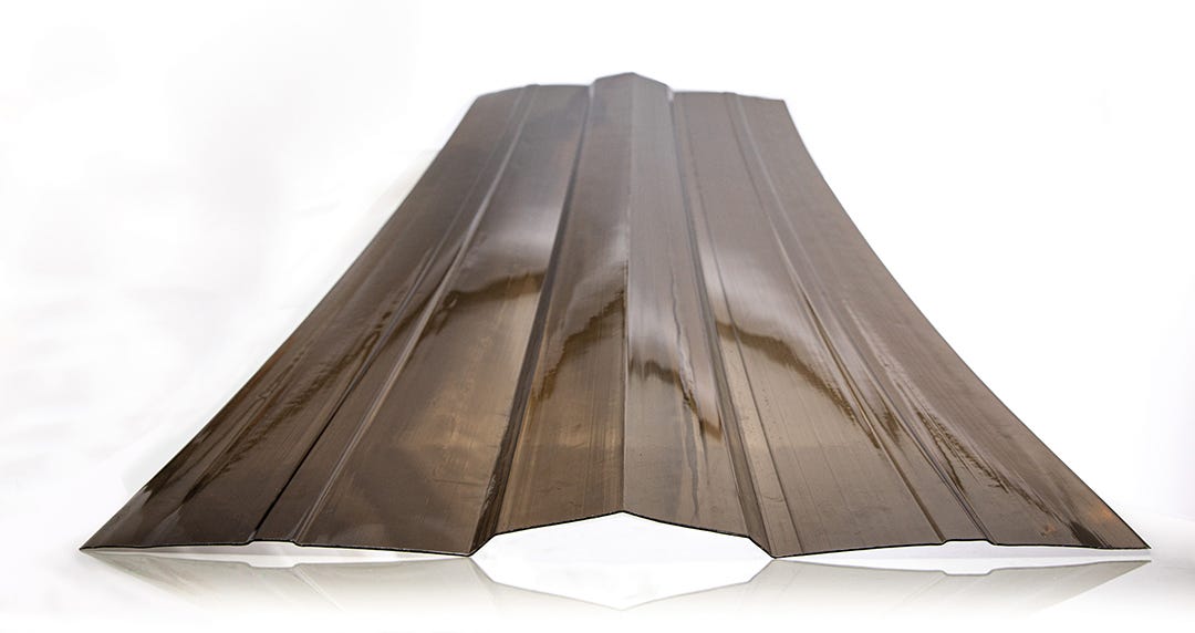 Ridge cap corrugated for polycarbonate roof sheet