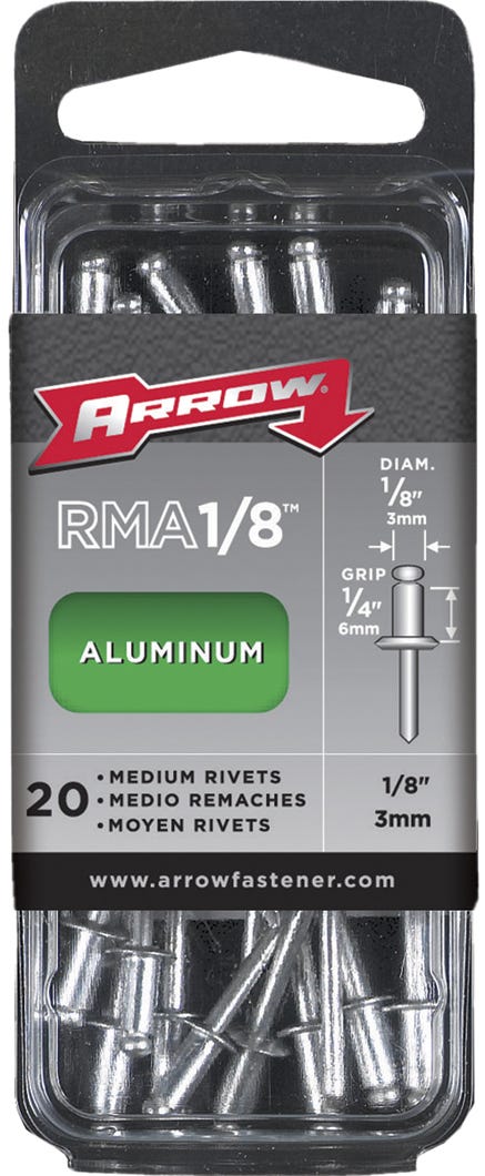 Rivet Medium Aluminum, 1/8-in.