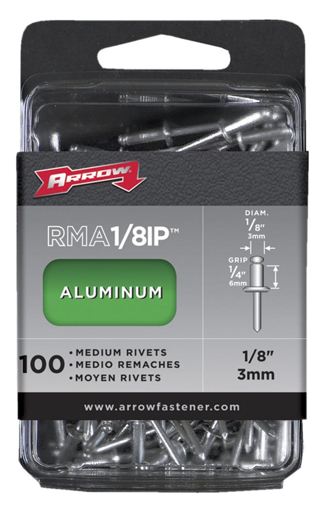 Aluminum Medium Rivet, 1/8-in.