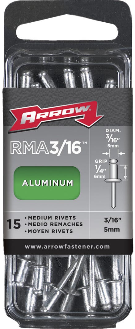 Aluminum Medium Rivet, 3/16-in.