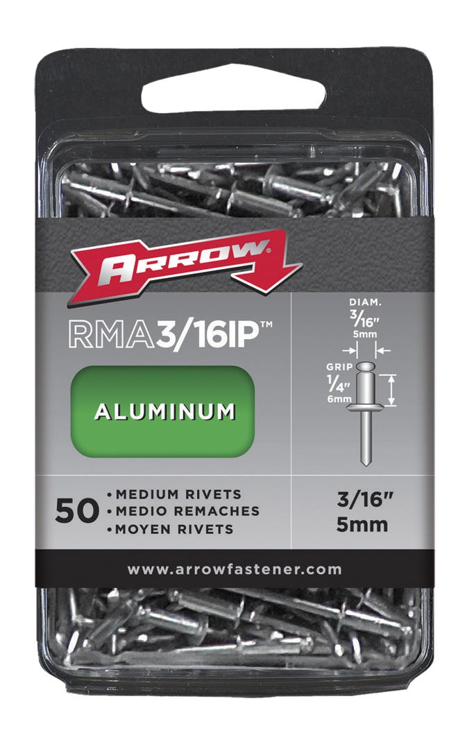 Aluminum Medium Rivet, 3/16-in.