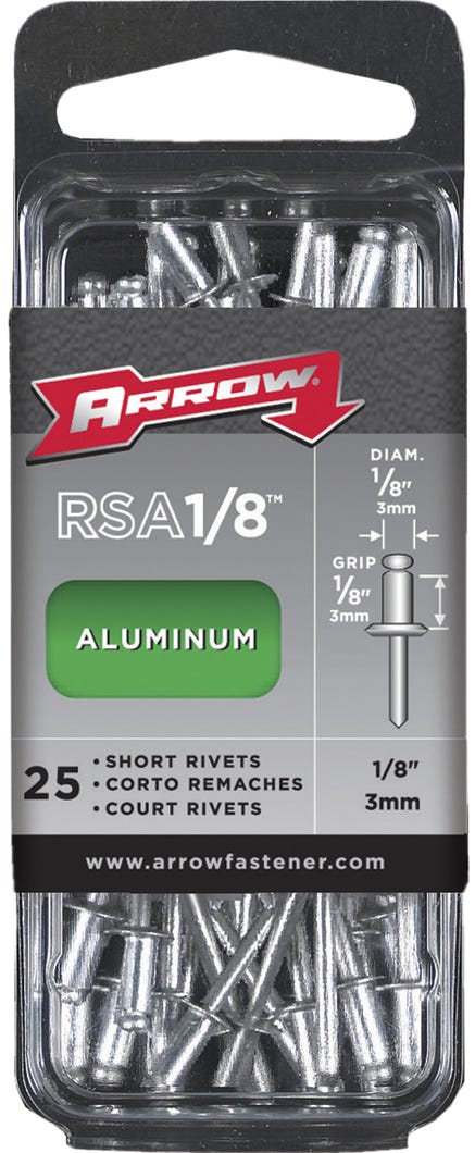 Rivet Short Aluminum, 1/8-in.