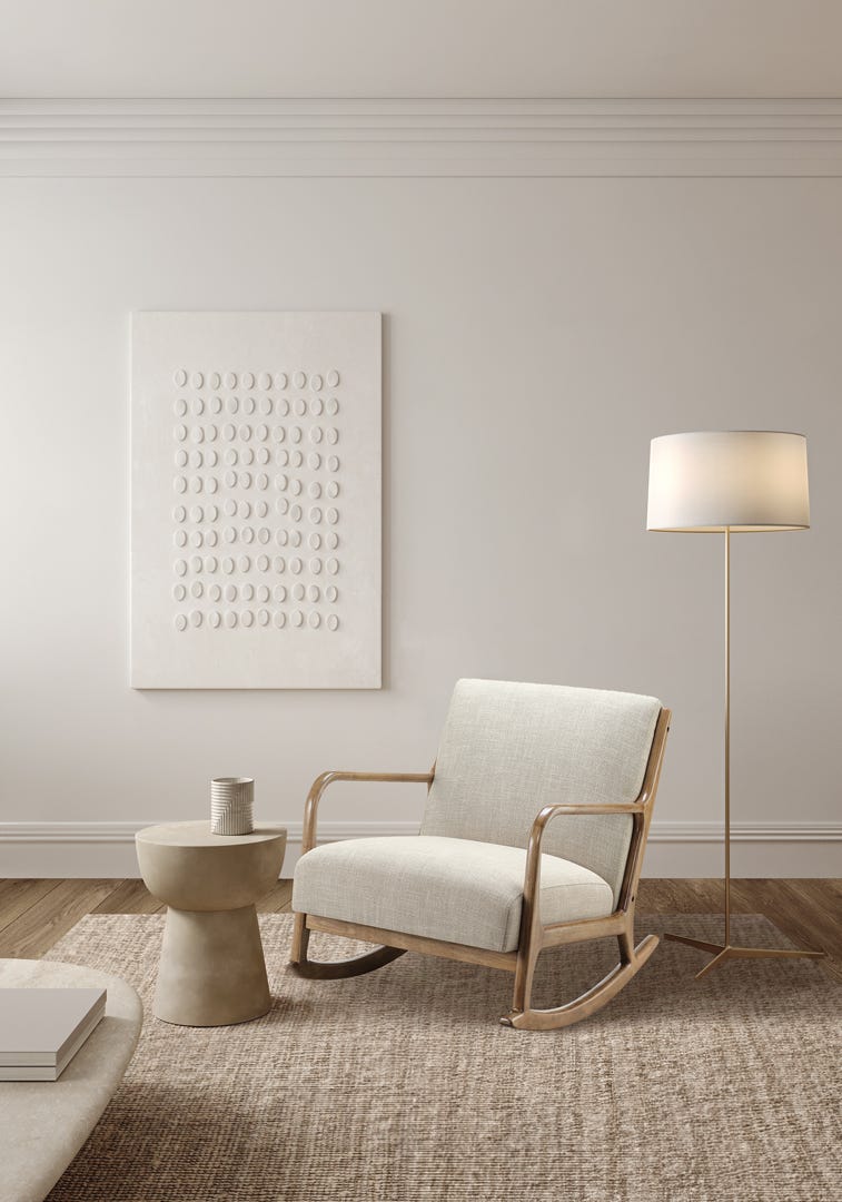 HENNA Rocking Wood Armchair