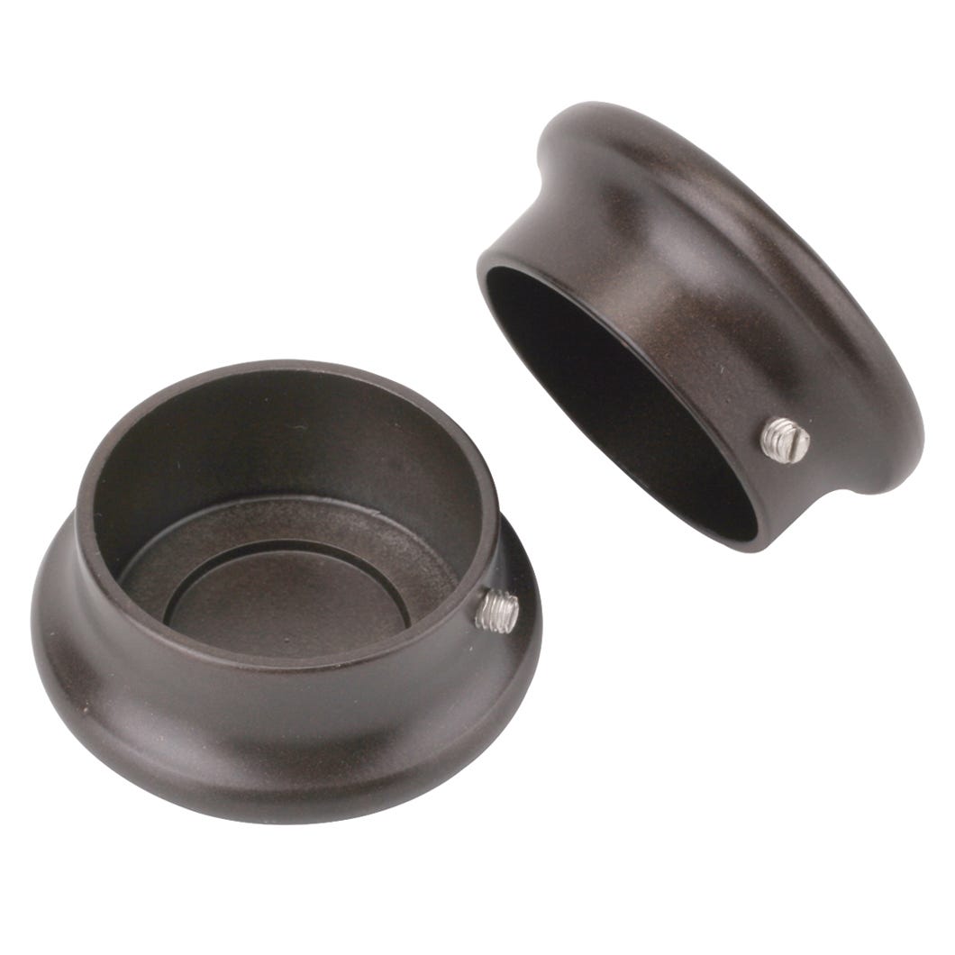 Heavy-Duty Closet Rod End Caps, Bronze