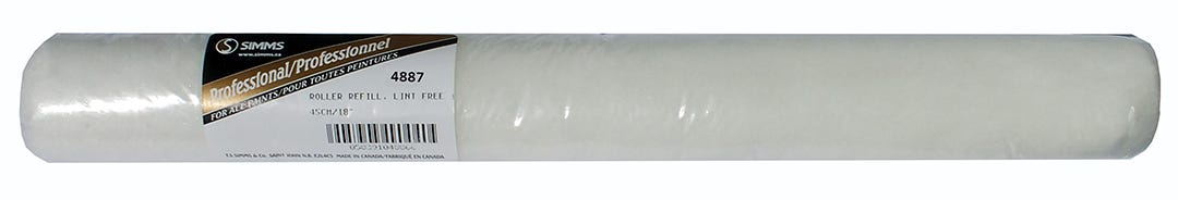 Roller refill lint free