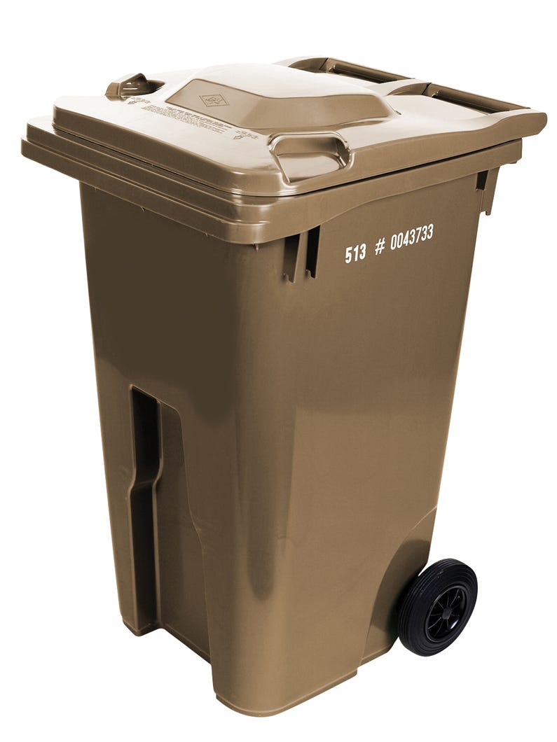 240L Ipl Wheeled Bin, Brown