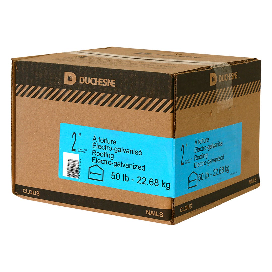 Roofing Nails 10G, 7/16 in. Head Nails, 2 in., 50 Lbs/Box