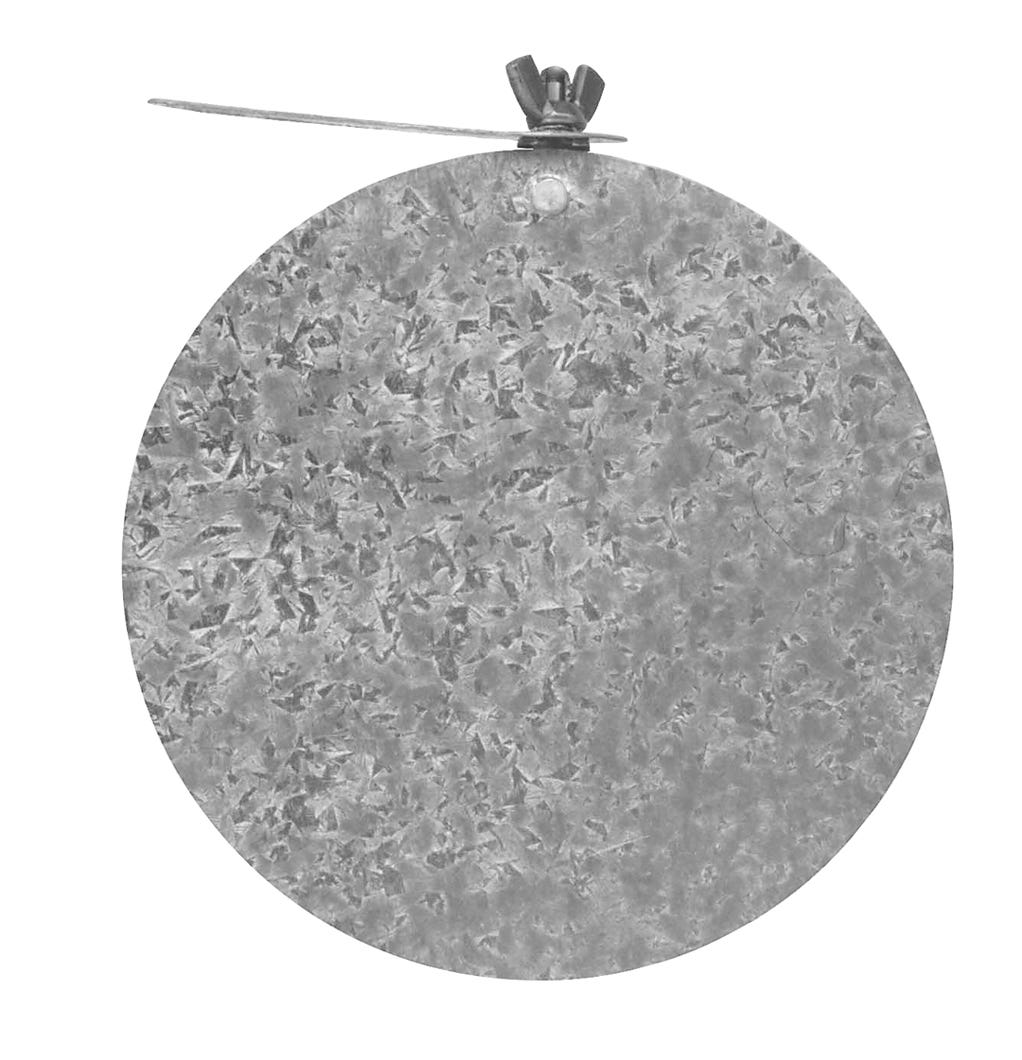 Round Galvanized Damper with Key, 5-in.