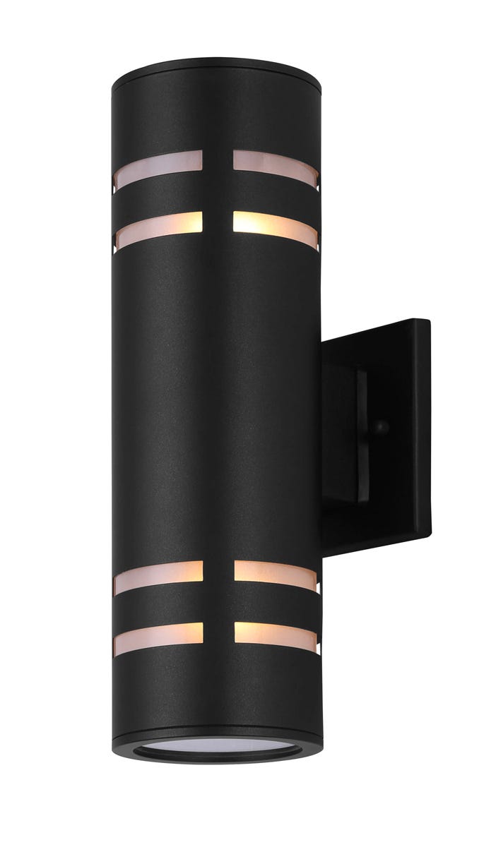 Outdoor light, 2 lights, matte black
