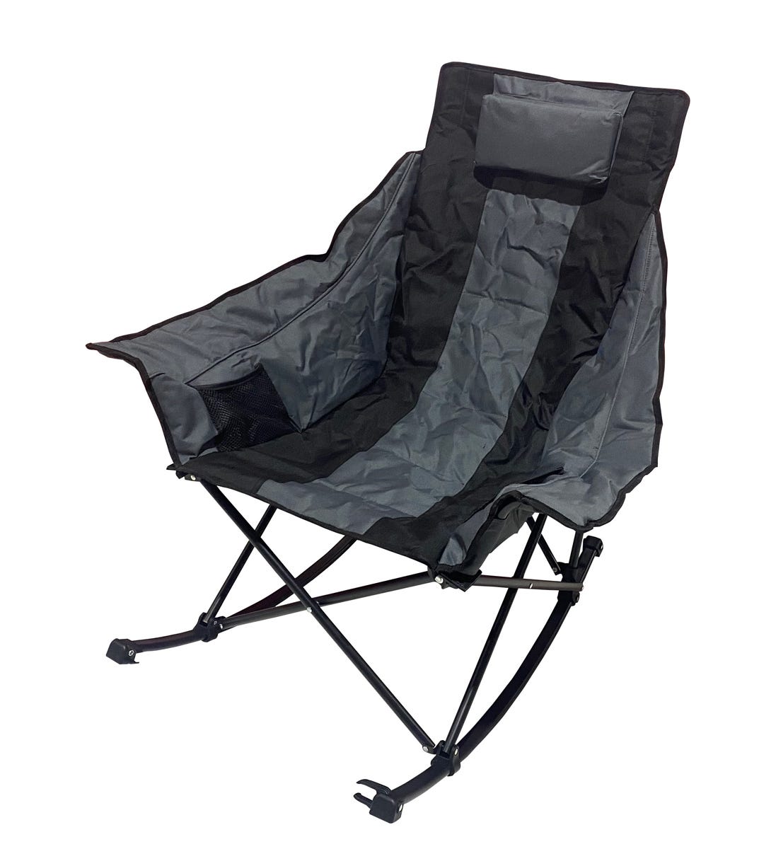 ROXY Folding Rocker Chair, Grey and Black