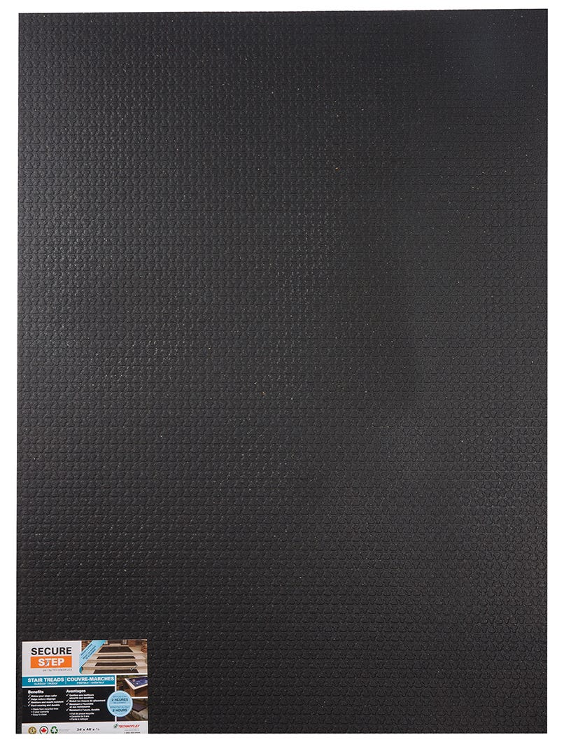 SECURE STEP Ruber Entry Mat, 36 in. x 48 in. x 1/2 in., Black
