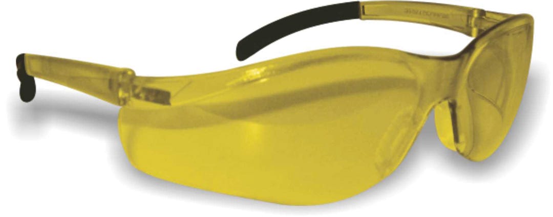 Safety glass  - rubber nose and arm piece