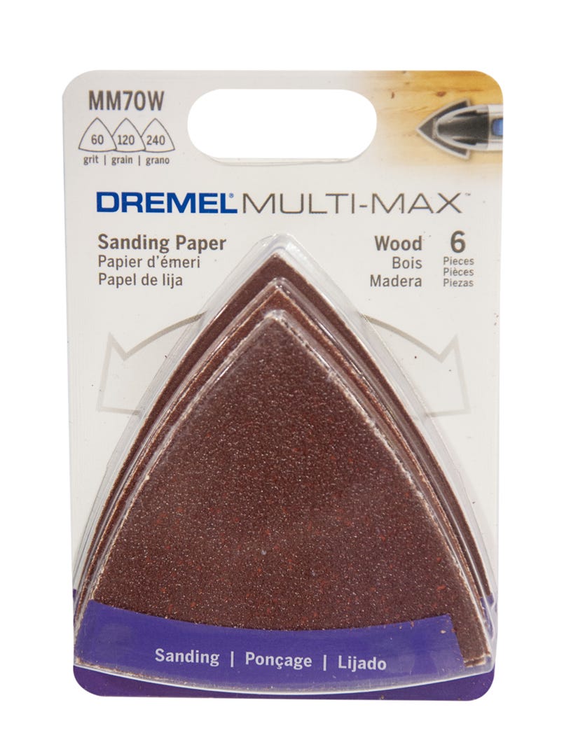 Dremel MM70W Oscillating Sandpaper, 60/120/240 grit, 6/pqt