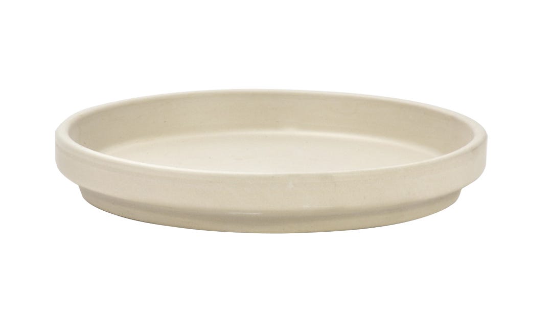 Spang White Granite Saucer, 6.25-in.