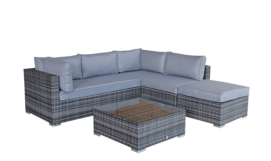 SAVANNAH Conversation Set, 4 pieces, Grey