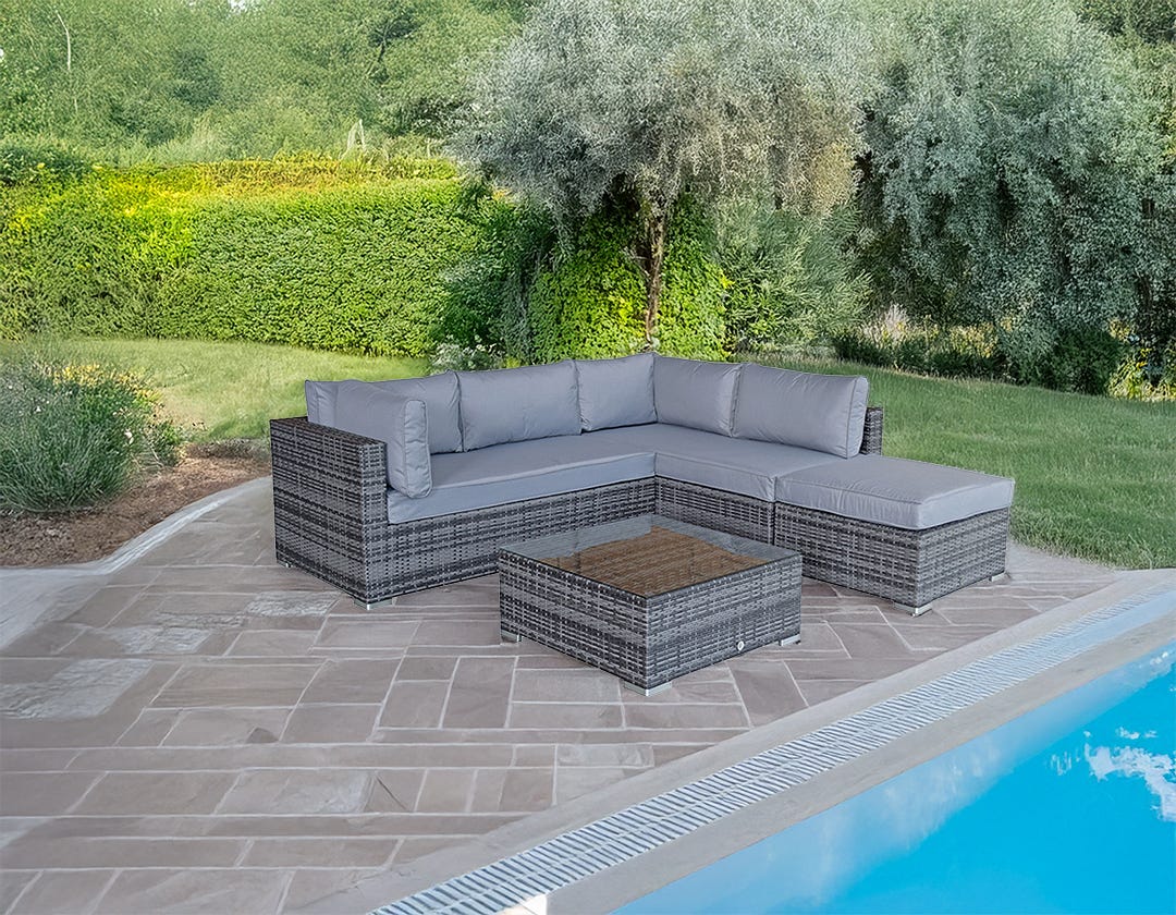 SAVANNAH Conversation Set, 4 pieces, Grey