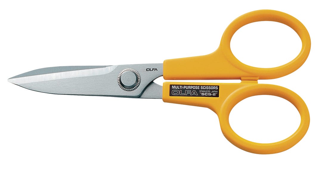 Scissors multi-purpose serrated edge in stainless steel