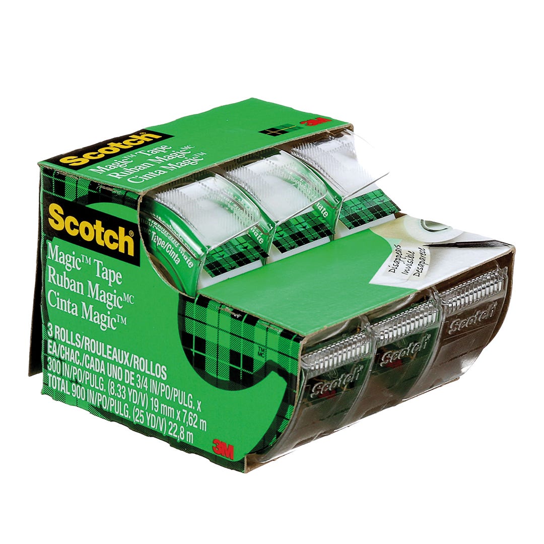 Scotch tape 19MM X 7.62M (3/4'' X 25') 3/Pack