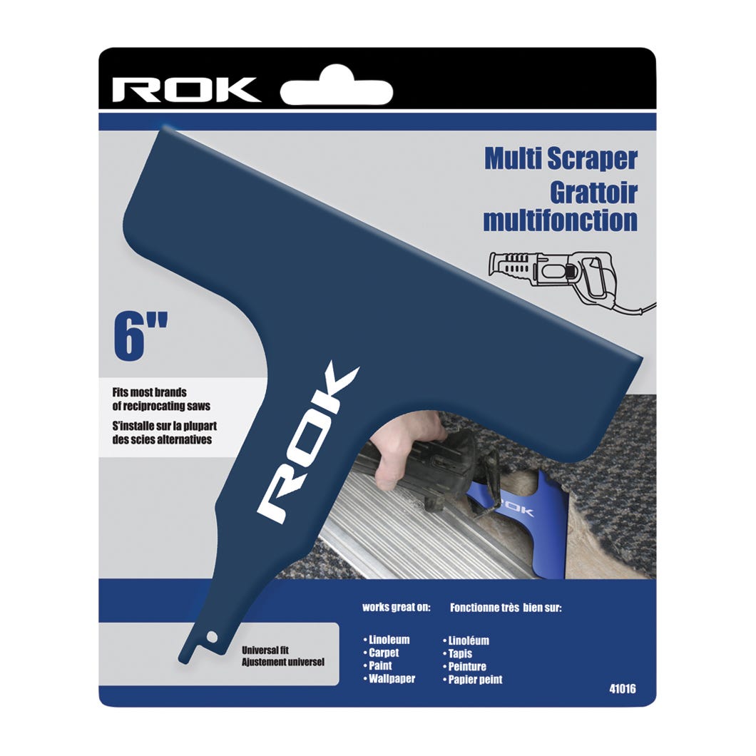 Scraper blade for reciprocating saw