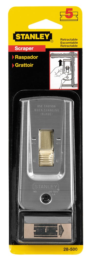 Scraper razor blade retractable, 3 3/4 in.