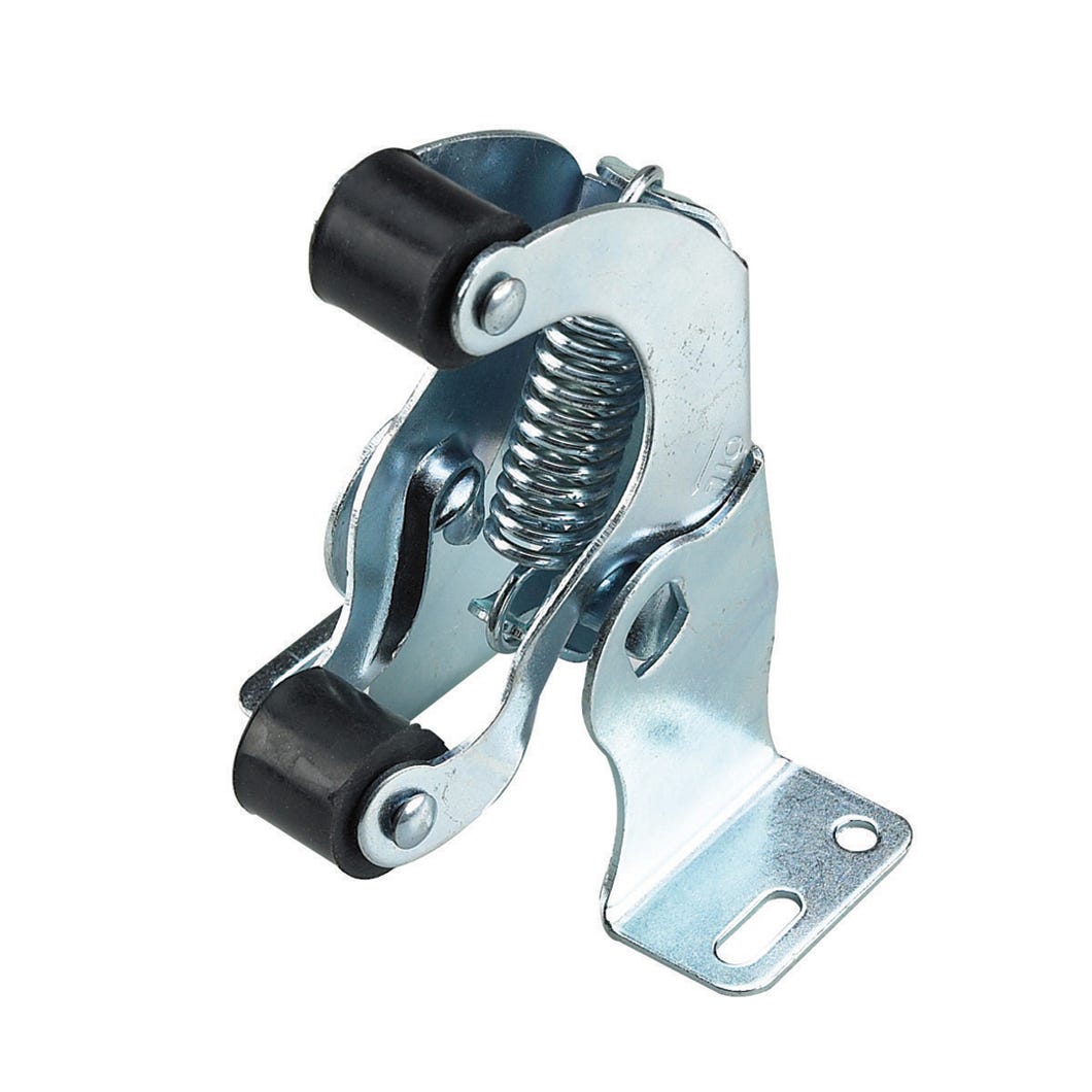 Screen door catch with spring 2 1/2 in x 2 1/2 in