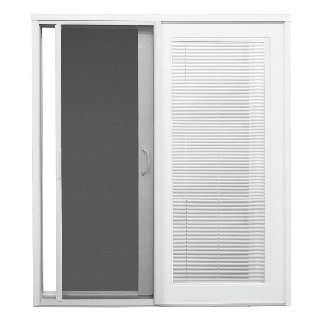 Screen door retractable for patio door