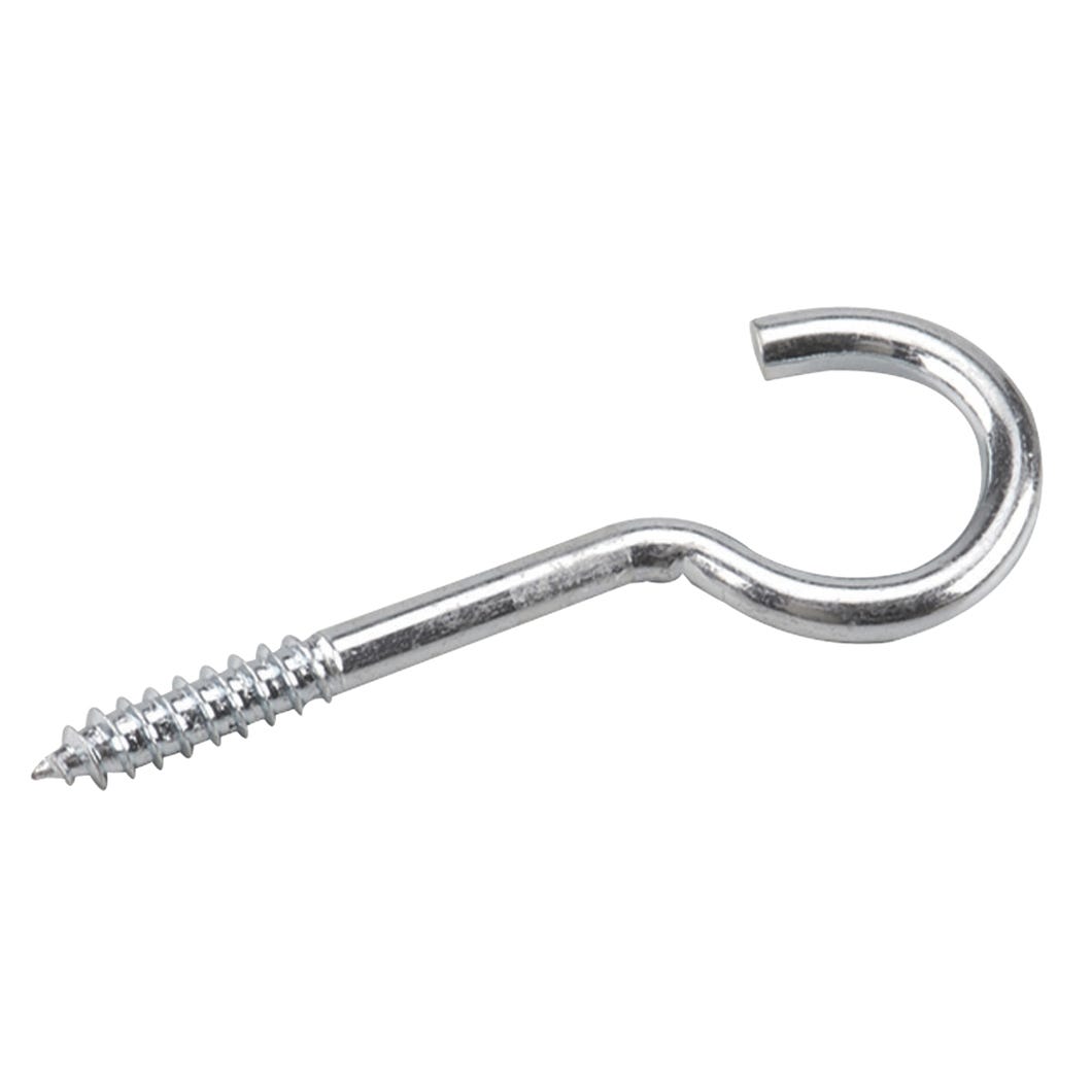 Screw Hook Lag Thread, 1/4-in. X 4 3/8-in., Steel