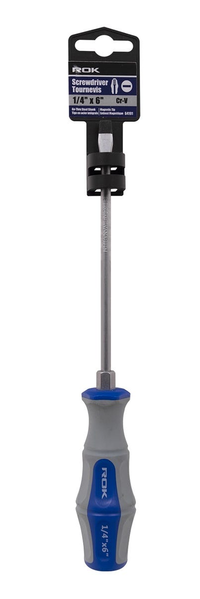Screwdriver Go-Thru Slot, Magnetic Tip, 1/4-in. X 6-in.