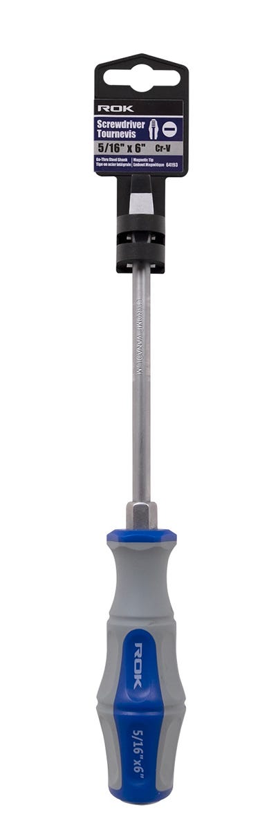 Screwdriver Go-Thru Slot, Magnetic Tip, 5/16-in. X 6-in.