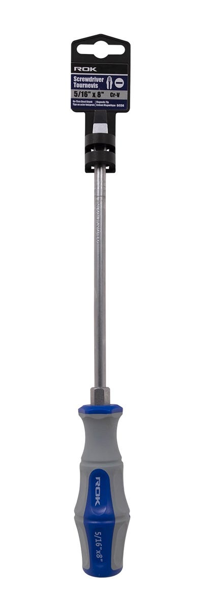 Screwdriver Go-Thru Slot, Magnetic Tip, 5/16-in. X 8-in.