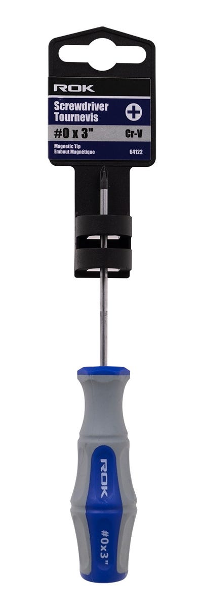 Screwdriver Phillips, Magnetic Tip, #0 X 3-in.
