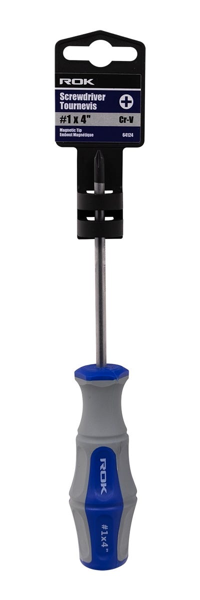 Screwdriver Phillips, Magnetic Tip, #1 X 4-in.