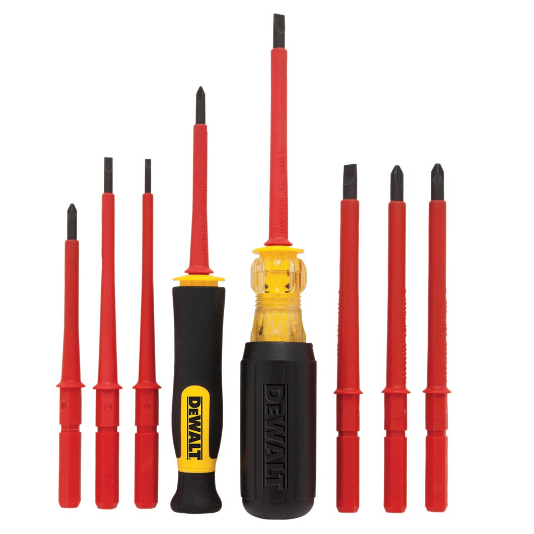 Screwdriver set vinyl grip insulated