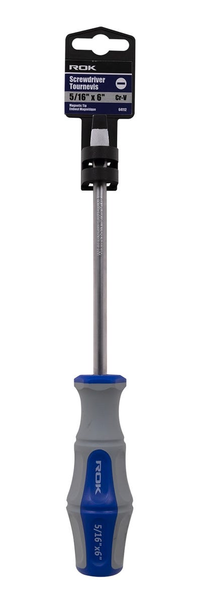Screwdriver Slot, Magnetic Tip, 5/16-in. X 6-in.