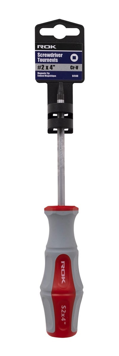 Screwdriver Square, Magnetic Tip, #2 X 4-in.