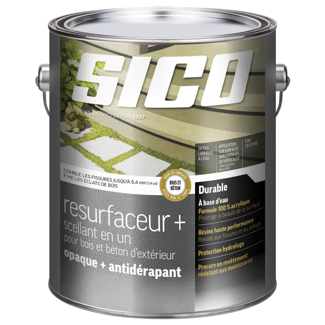 Sealant in One for Exterior Wood and Concrete, Soilid, 3.36 L