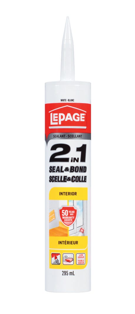 2In1 Seal & Bond, Interior Sealant, White, 295 ml