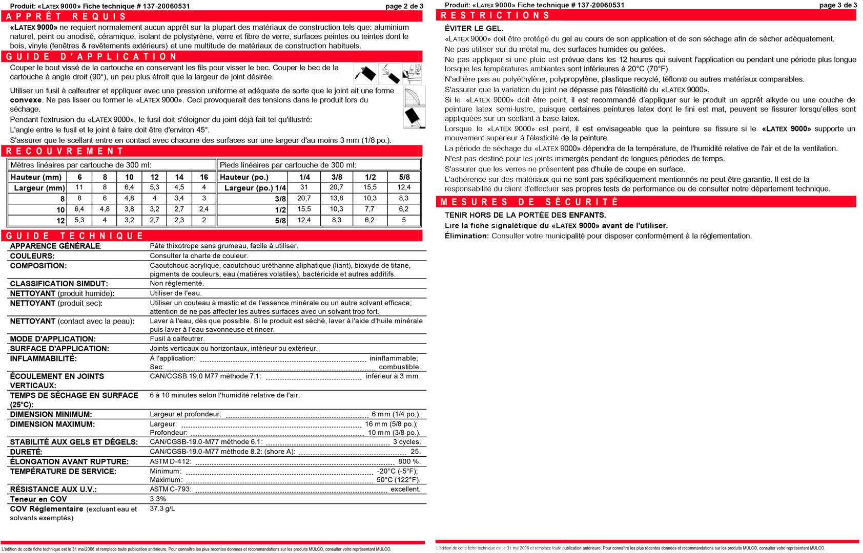 Sealant, Interior/Exterior Acrylic Thermo-Elastomeric Latex-Based, White