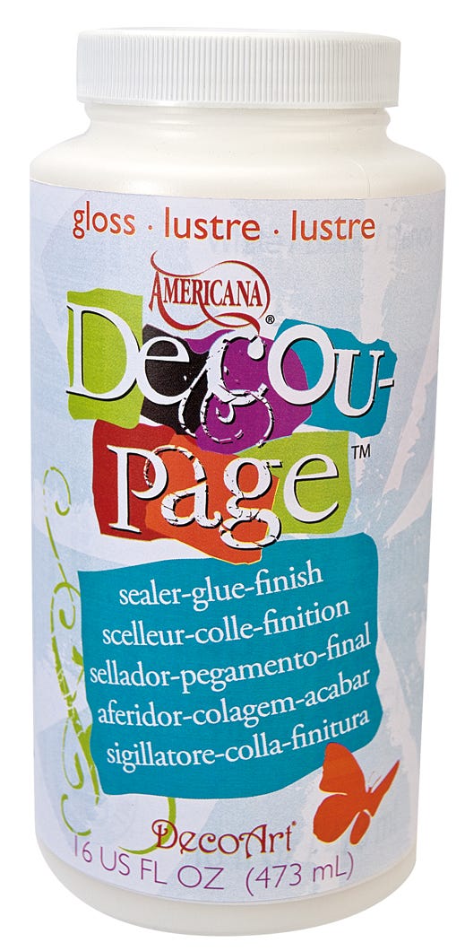 Sealer/Glue Finish, Gloss Finish, Clear, 16 oz