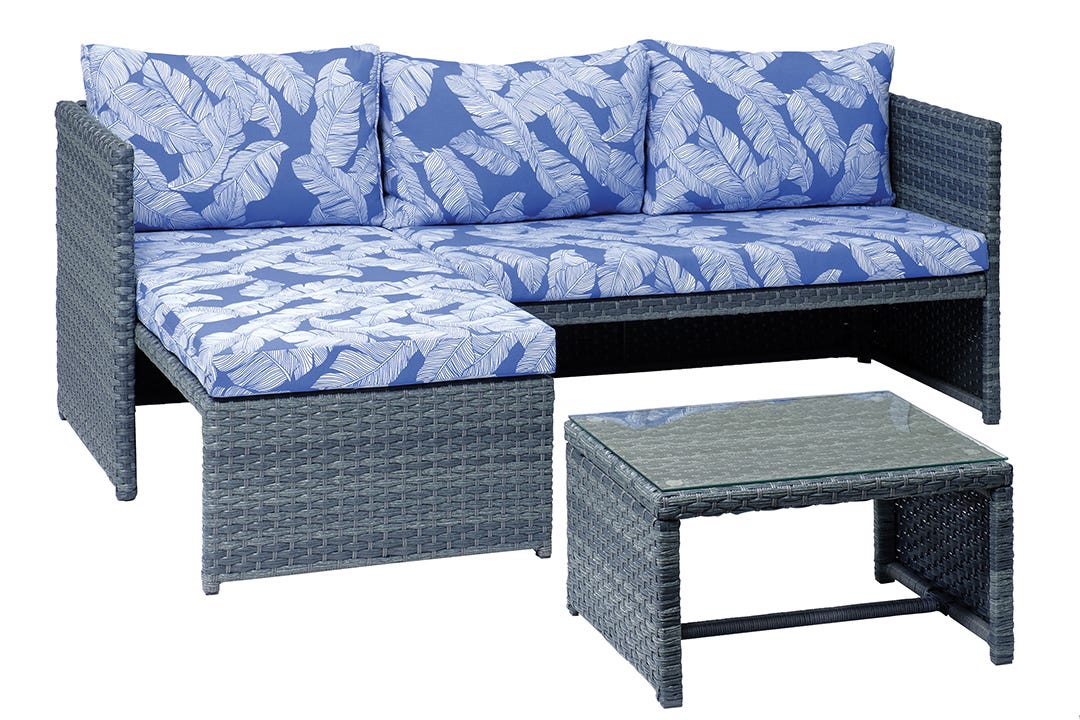 PUNTA CANA Conversation Set, 3 Pieces, Blue