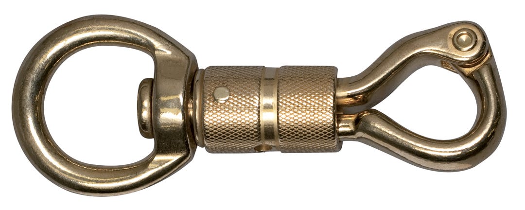 Security Panic Snap Brass