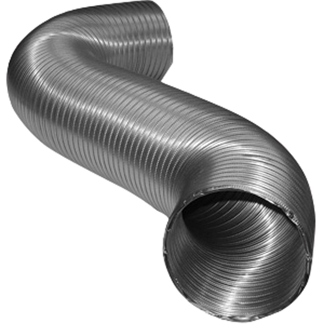 Semi-Rigid Flexible Air Duct, Aluminum, 6-in. X 8-Ft.