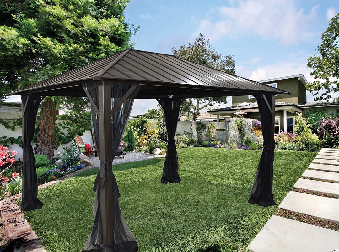 SEOUL Galvanized Steel Gazebo, 10 ft. X 10 ft.