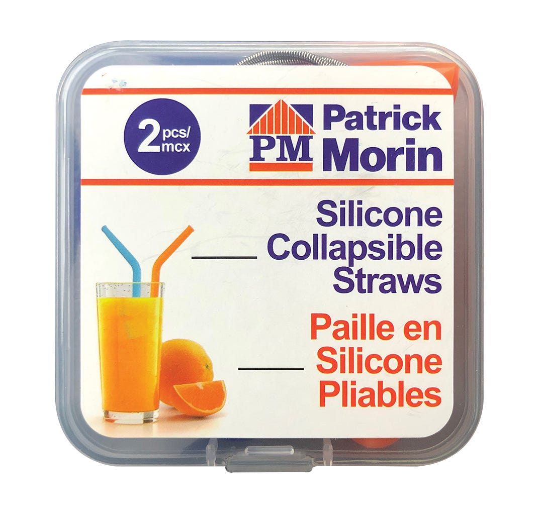 Set of 2 collapsible straws