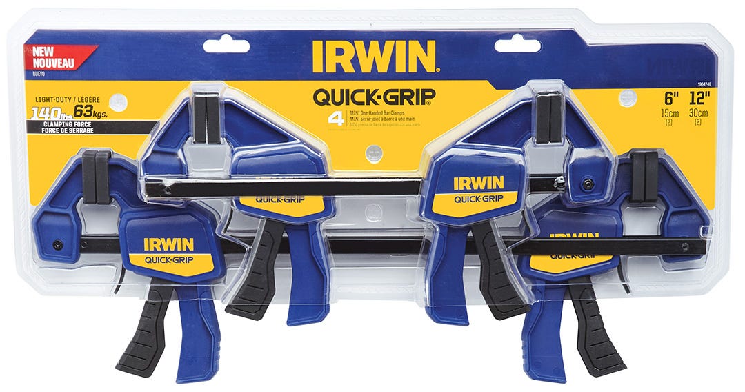 Set of 4 bar clamps