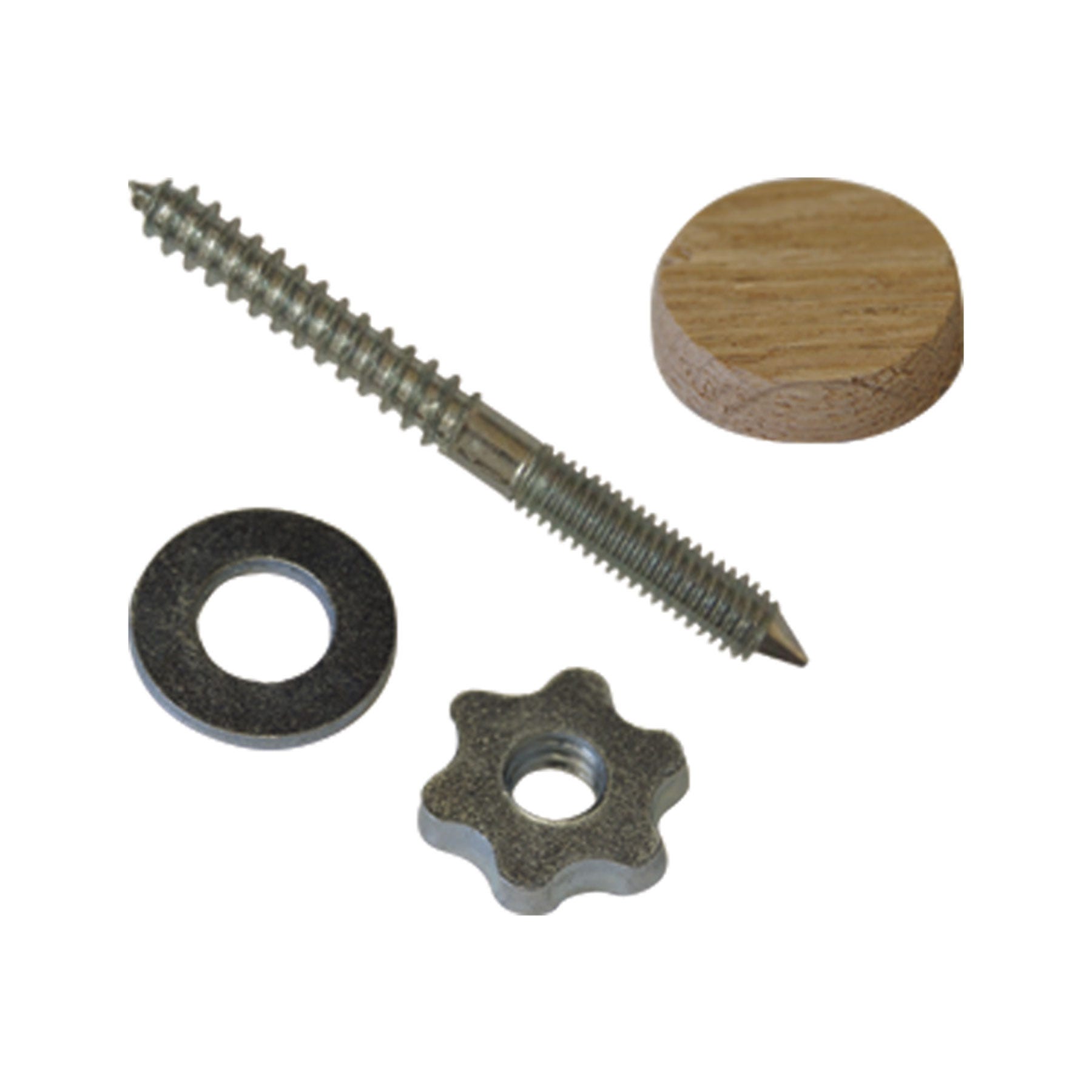 Set of screws and bolts for handrail and volute