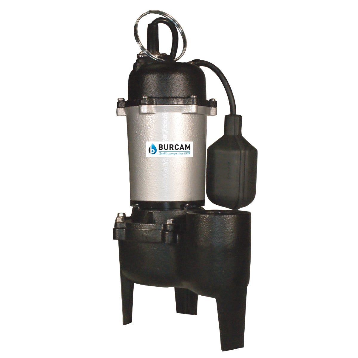 Sewage Pump, Cast Iron with Tethered Switch, 1/2 Hp