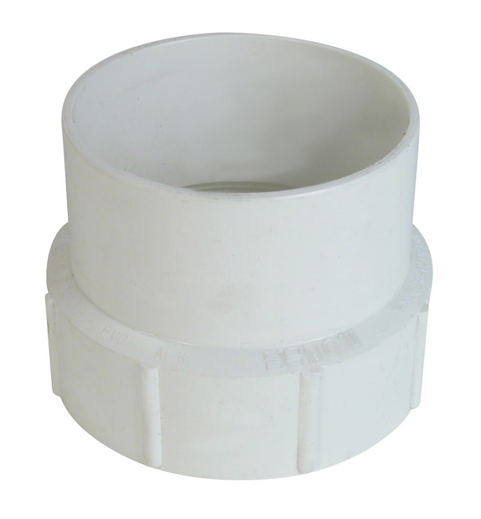 Sewer Adapter Cleanout, PVC, 4-in.